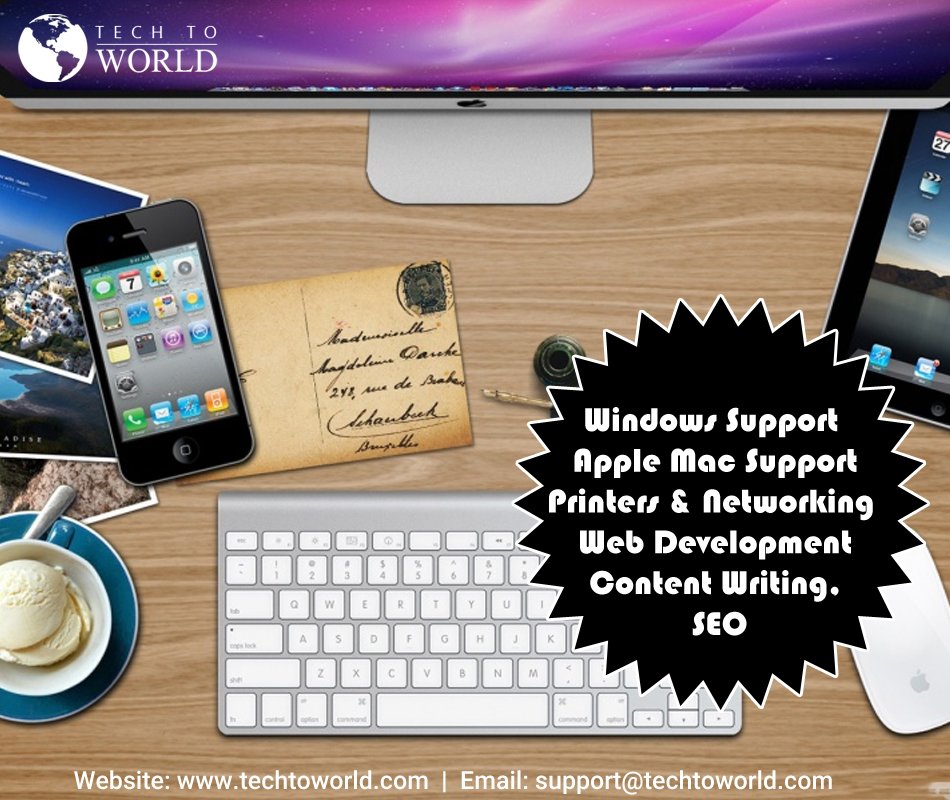 techtoworld1's tweet photo. We are a one stop Solution for #WindowsSupport #AppleMacSupport #Printers & #Networking #ContentWriting & #SEO
https://t.co/Ntzd1uJIXI https://t.co/Id82XTy1cq