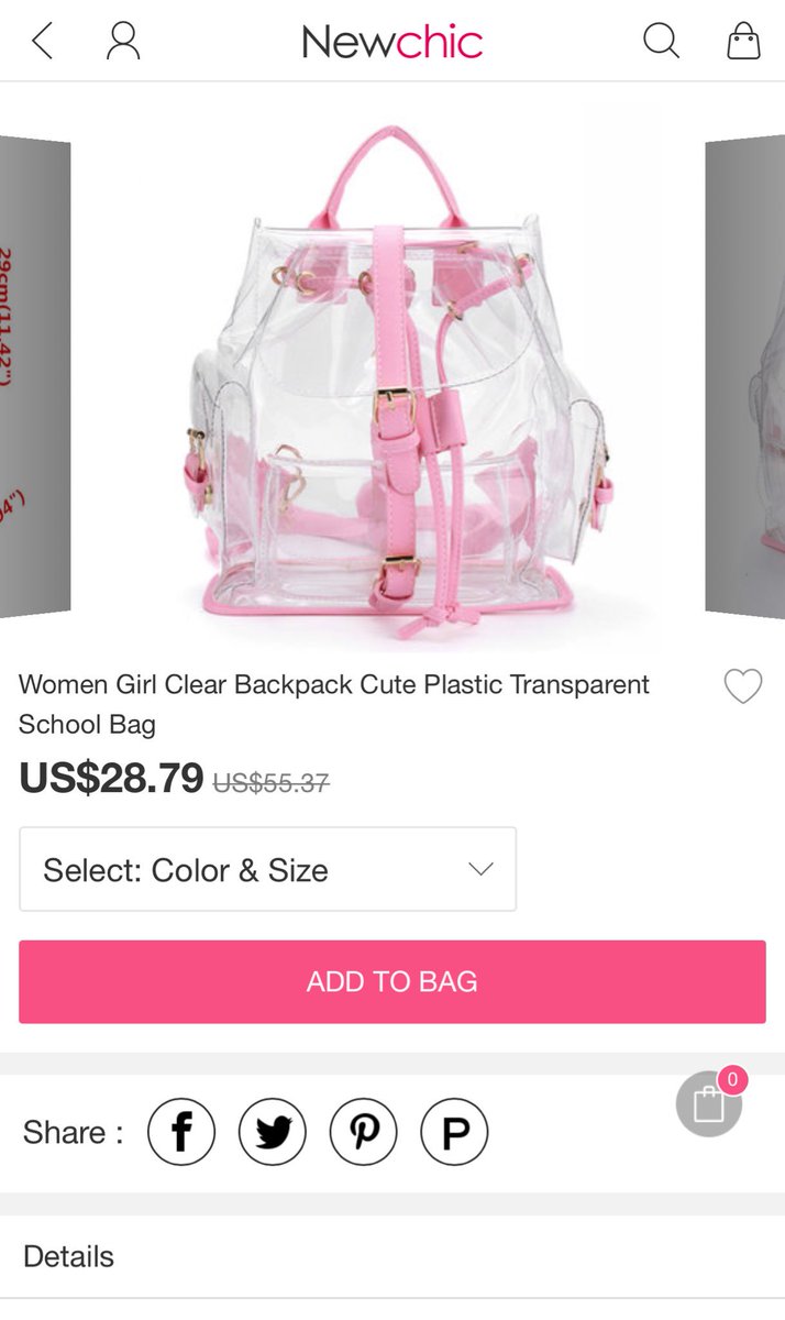 you can find this transparent pink backpack Chrissy wore to the Giants game on the NewChic website!
m.newchic.com/backpack-3624/…