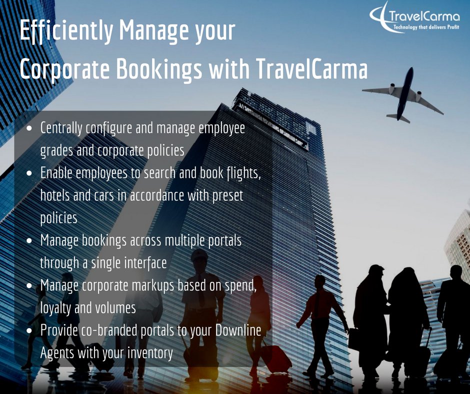 Easily Manage all the stages of your Corporate Bookings with our Powerful Corporate Self Booking Tool: goo.gl/kvk81o