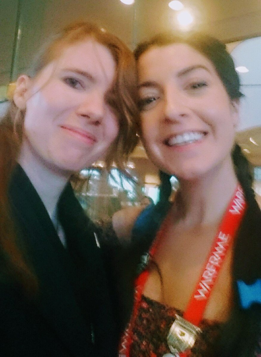 Talki200's tweet photo. Camera terrible, but Best Day Ever!!! Meeting Mommy Lotus ๐#Warframe #rebb #Ford #Twitchcon https://t.co/yUZGd7Pqu6