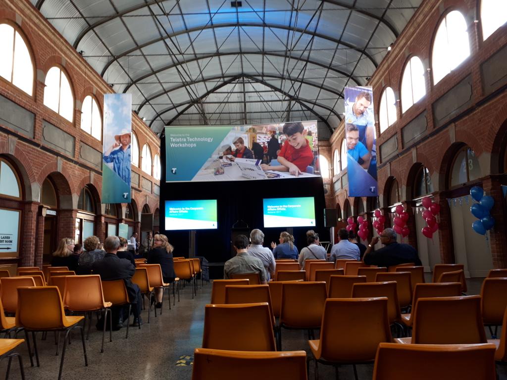 unitedwayballt's tweet photo. Looking to learn much at the #telstra #technologyworkshop at the beautiful #Miningexchange https://t.co/3I8Emg1K4x