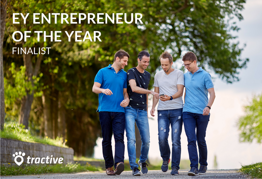 Tractive's tweet photo. Michael Hurnaus at the helm of Tractive, runner-up for @EYnews's 🏆 EY Entrepreneur Of The Year Award 🏆 - [German] https://t.co/B6G5Wo1tYf https://t.co/mw27memJso