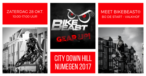 BikeBeastNL's tweet photo. In 5 days...City Downhill Cup Nijmegen! Lancering van de BIKEBEAST® Products! #brandofthebrave #downhill #mountainbike #Mtb #Wijchennieuws https://t.co/snVcz1nPlh