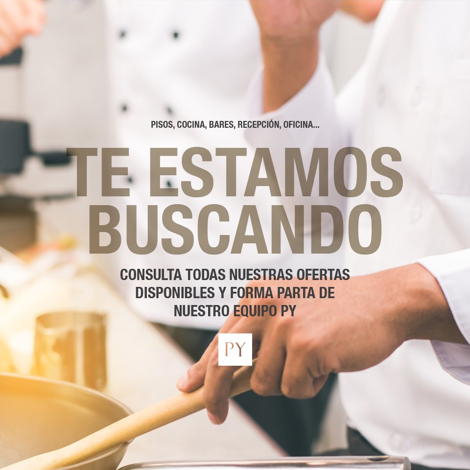 PY_Hotels's tweet photo. 👋¡Te estamos buscando!👋 Si quieres formar parte de nuestro #equipoPY, envíanos tu CV/ Send your CV ➡ empleo@pyhotels.com #PYTeam https://t.co/XhFid6vcYI