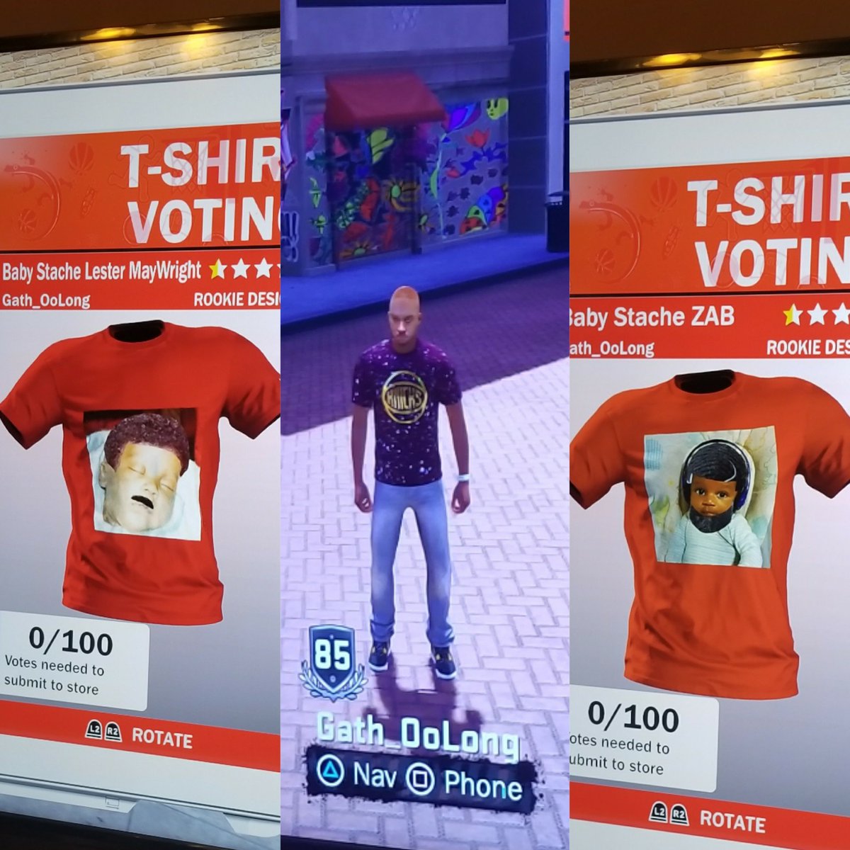 BC10_hoops's tweet photo. @2kshirtcreator help me out yo. Help the movement #BabyStache https://t.co/2EKkGd8rPG