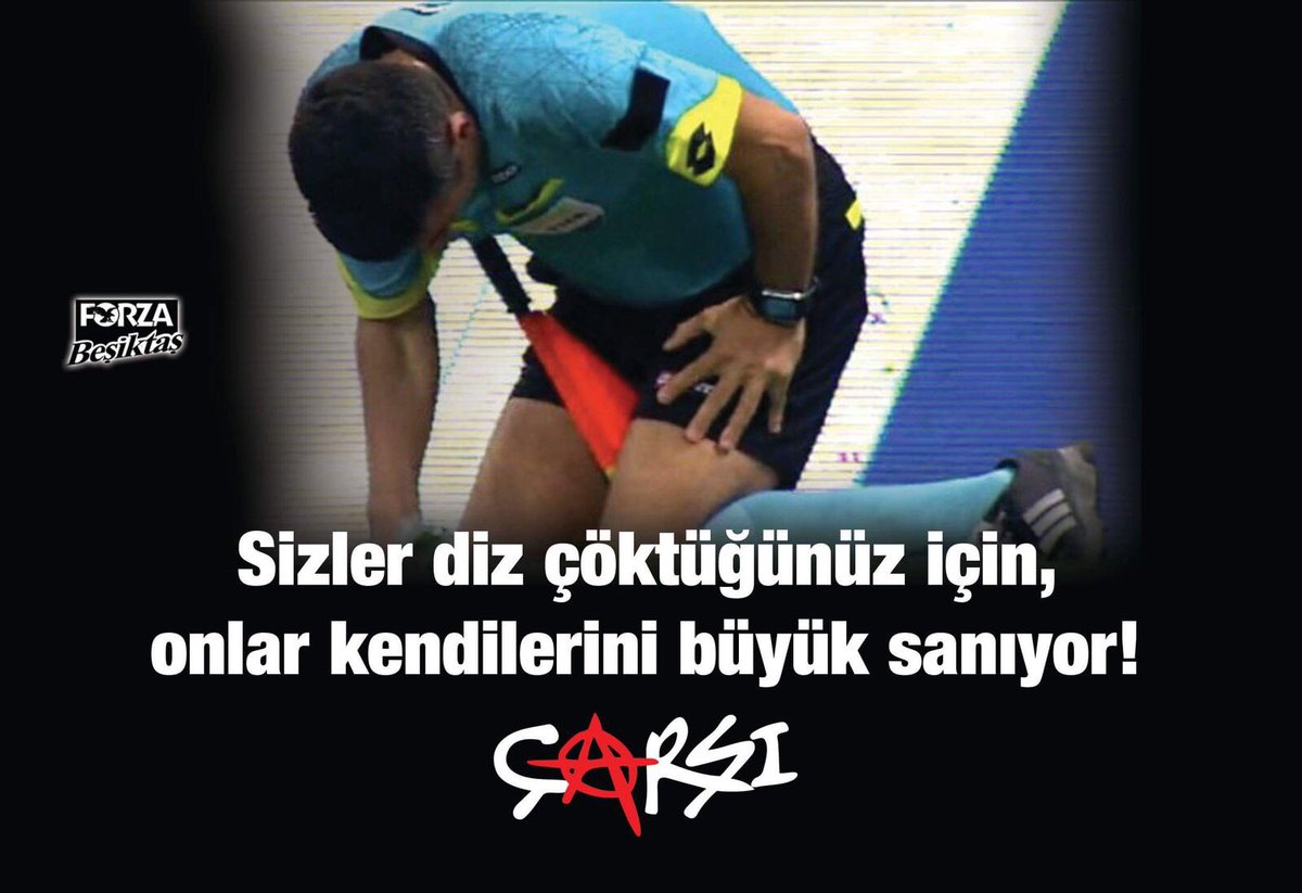 forzabesiktas's tweet photo. Sizler diz çöktüğünüz için, onlar kendilerini büyük sanıyor! @TFF_Org #MHK https://t.co/Fkk34PFK03