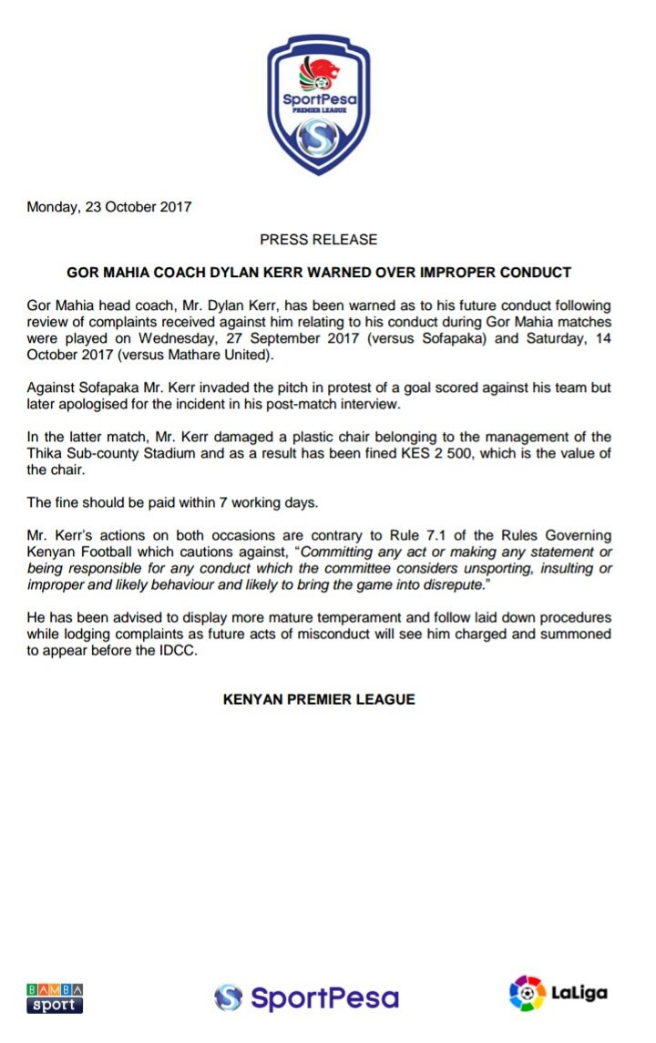 Kenya Premier League on Twitter: 