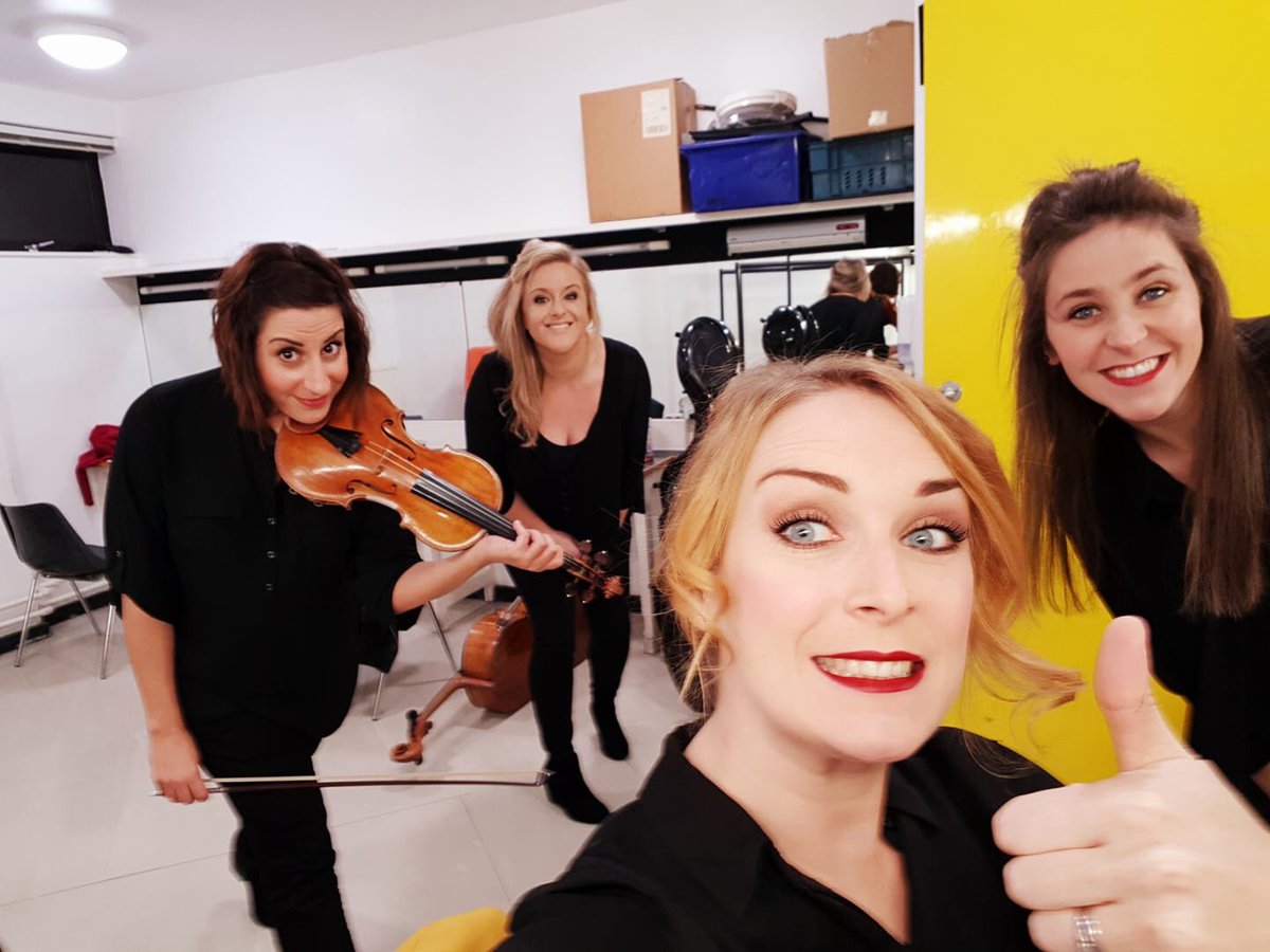 MavronQuartet's tweet photo. TWW dressing room photo! #dressingroom #yellowdoors https://t.co/804R3zz0Ww