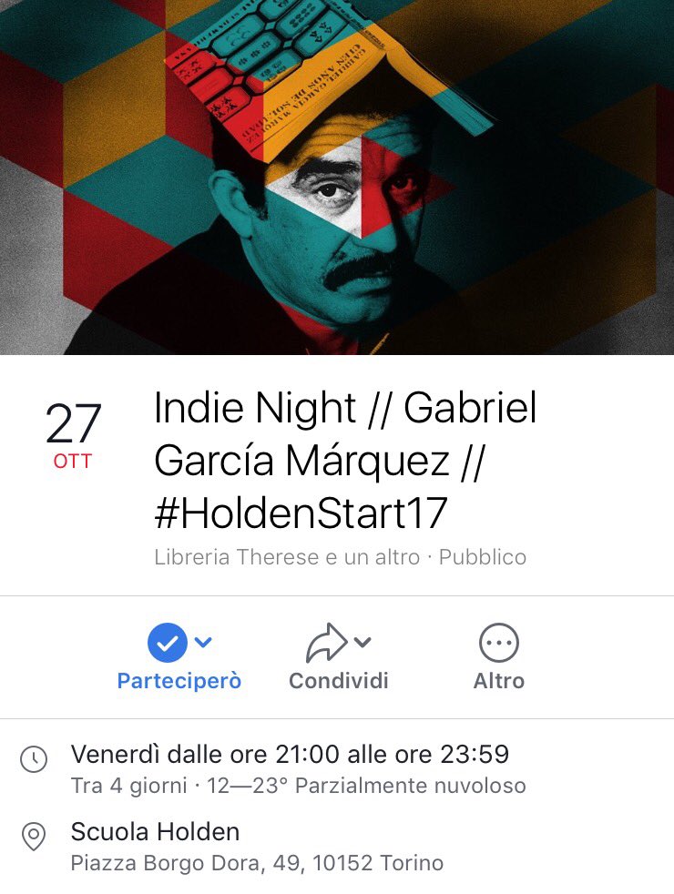 Francesca Marson (@nuvolinchiostro) on Twitter photo Chi racconterà #Gabo nella prossima #IndieNight? Il nostro Davide Ferraris con <a href="/MonicaRBedana/">Monica R. Bedana</a>, @peppe_fiore e <a href="/MartinoGozzi/">Martino Gozzi</a>. 📚✨ Chi racconterà #Gabo nella prossima #IndieNight? Il nostro Davide Ferraris con <a href="/MonicaRBedana/">Monica R. Bedana</a>, @peppe_fiore e <a href="/MartinoGozzi/">Martino Gozzi</a>. 📚✨
