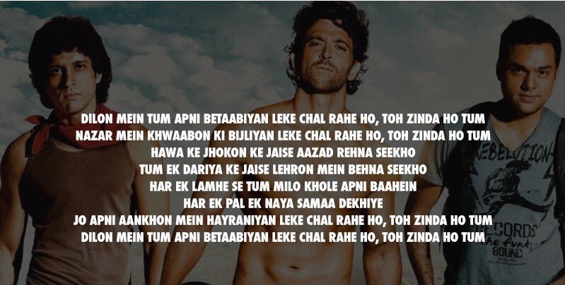 cineMArkets's tweet photo. Slightly long but with @Javedakhtarjadu‘s lyrics and @FarOutAkhtar’s  voice, what more do you need to motivate you?
#MondayMotivation https://t.co/OgmZXgBPZc