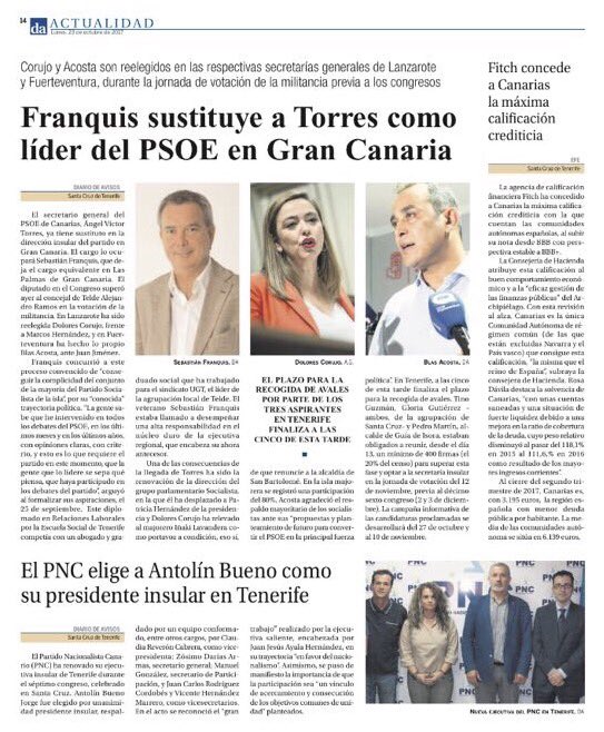 chanofranquis's tweet photo. Franquis sustituye a Torres como líder del PSOE en Gran Canaria. Vía @diariodeavisos
#ComparteUnCompromiso https://t.co/GtcllQsZes