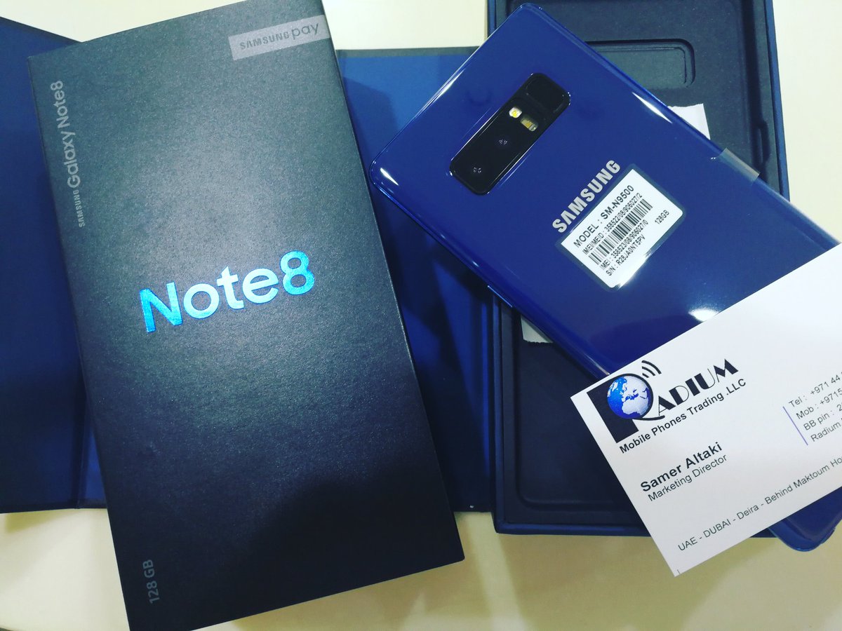 RadiumMobile's tweet photo. #samsung #note8 #Blue 128g #dual_sim
#سامسونج #نوت8 #شريحتين 128جيجا #عربي

Whatsapp : 00971555515220 https://t.co/EyZOb23Yqw