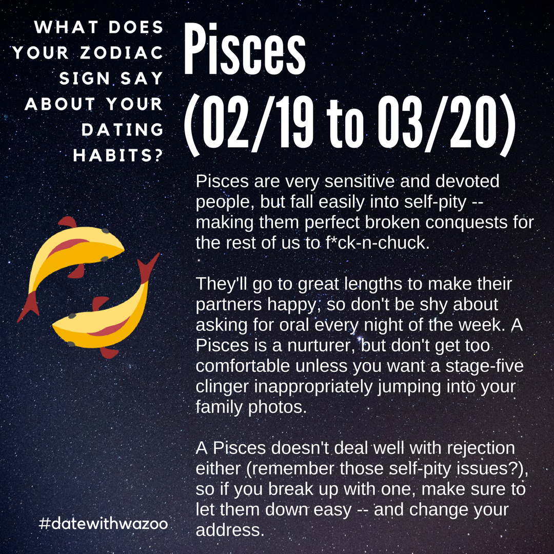 datewithwazoo's tweet photo. #Pisces! According to @EliteDaily you make wonderful partners❤ #horoscope #datewithwazoo https://t.co/WovkVj1U91