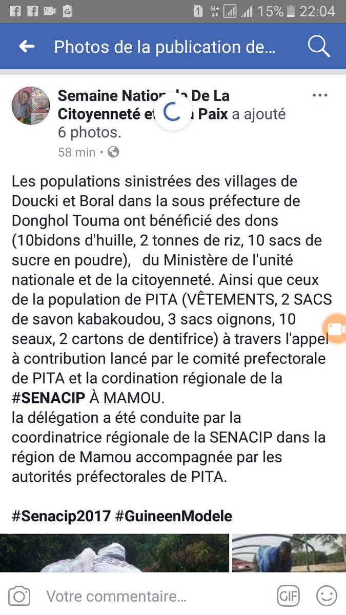 SENACIPGuinee's tweet photo. Le coordinateur de la #SENACIP2017 de la région de #Mamou était auprès des populations sinistrées des villages de Doucki et Browal 
@GouvGN https://t.co/IhvC252R3J