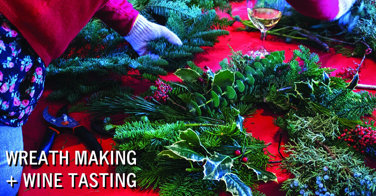 SoundExcursions's tweet photo. Get crafty this year with Wreath Making + Wine Tasting at @BeaumontCellars! Join us on 12/3, 12/10 or 12/17. Tix: https://t.co/ejv8f4xzZC https://t.co/gF5Z9Q0lLf