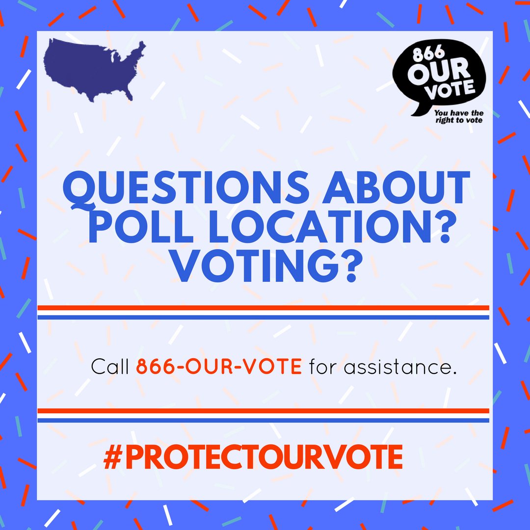 RockTheVote's tweet photo. Tomorrow is election day for over 40% of the USA.

If you face any problems, or have any questions about voting, call @866OURVOTE! https://t.co/UHKquPmqLu