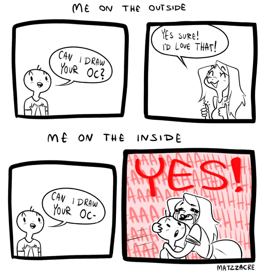 matzzacre's tweet photo. I always get so happy when people wanna draw my OCs, just know that if you ever do fanart for me im screaming inside cuz i get so happy ;; https://t.co/lN0kpRJW0n