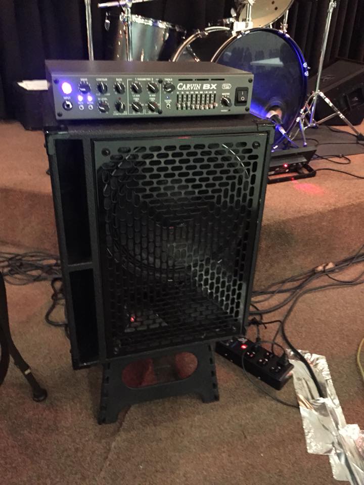 From my gig Saturday. Greenboy Audio Fearless F112 & @CarvinAmps BX500