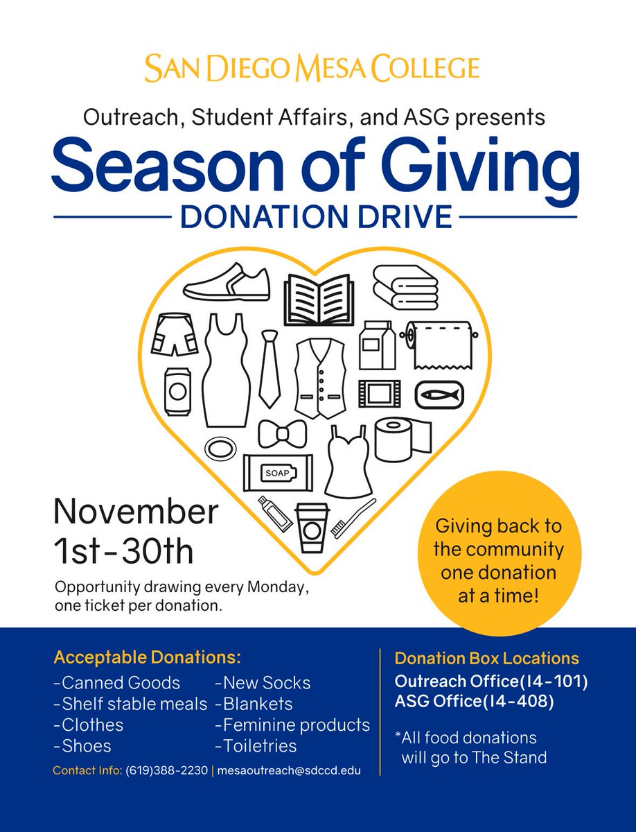 The Season of Giving is here!Make sure to come out and donate,this is a prefect chance to give back to the community one donation at a time!