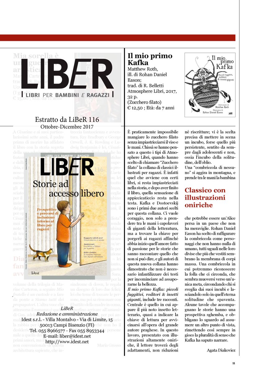 Il mio libro Kafka, libro illustrato per bambini @LaLeggivendola @La_Lettura @repubblica @RaiTre @L_IncantaStorie @ScaffaleBasso @#kafka