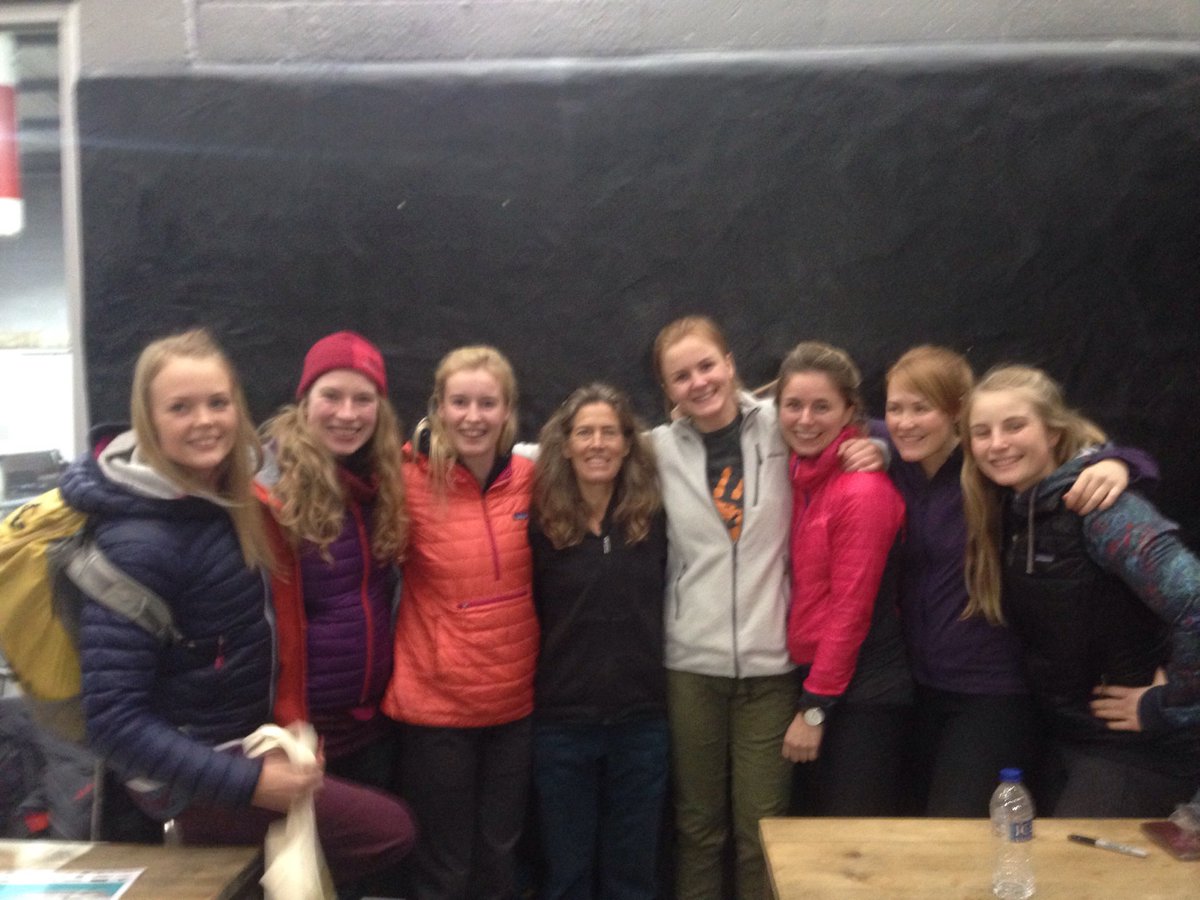 womenclimbs's tweet photo. Psyched to welcome Team Iceland to #WCS17 Here they are with Lynn Hill at the end of the day. #WCSinspire https://t.co/1xCeNo2AMP
