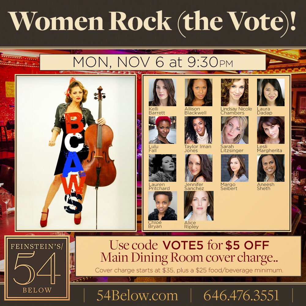 lolomusic's tweet photo. Today is the 100th Anniversary of Women getting the right to vote in the State Of NY. Tonite I️ get to join these women in celebrating💪👭 https://t.co/6N75nVBW6m
