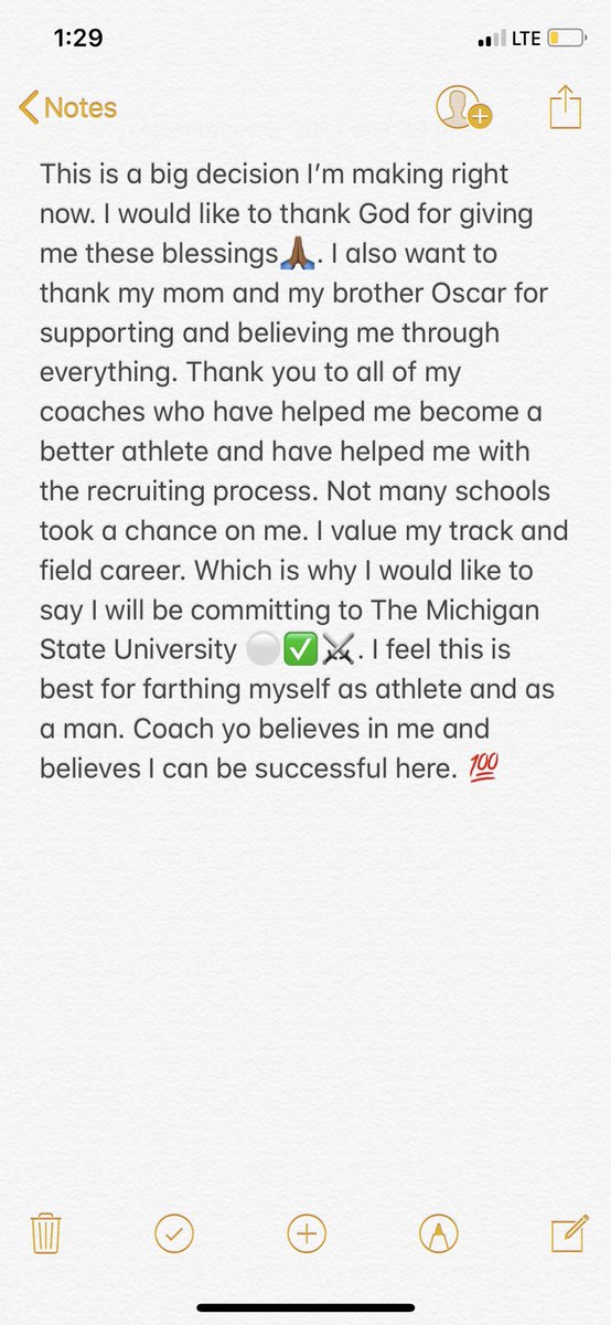 __thismanp's tweet photo. 🙏🏾All Glory To God. #committed ✅⚪️⚔️💚#Spartans https://t.co/tktzTSAFpq