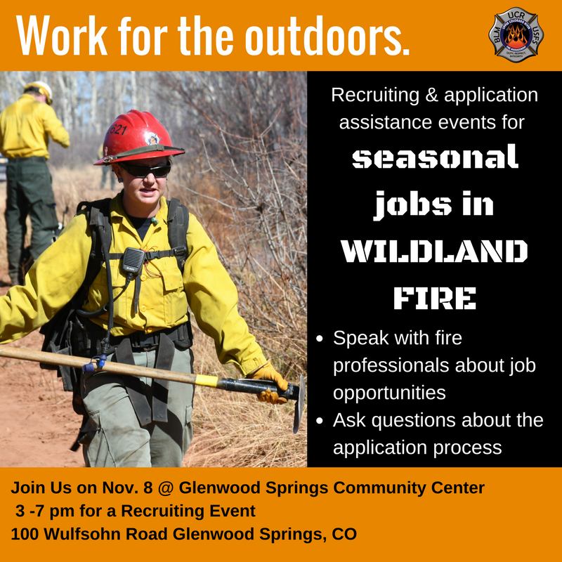 WhiteRiverNews's tweet photo. Join us for a recruiting event on Nov. 8 @ Glenwood Community Center, 3-7 pm. Ask fire professionals about the diverse job opportunities! https://t.co/wEZSWNE6Sh