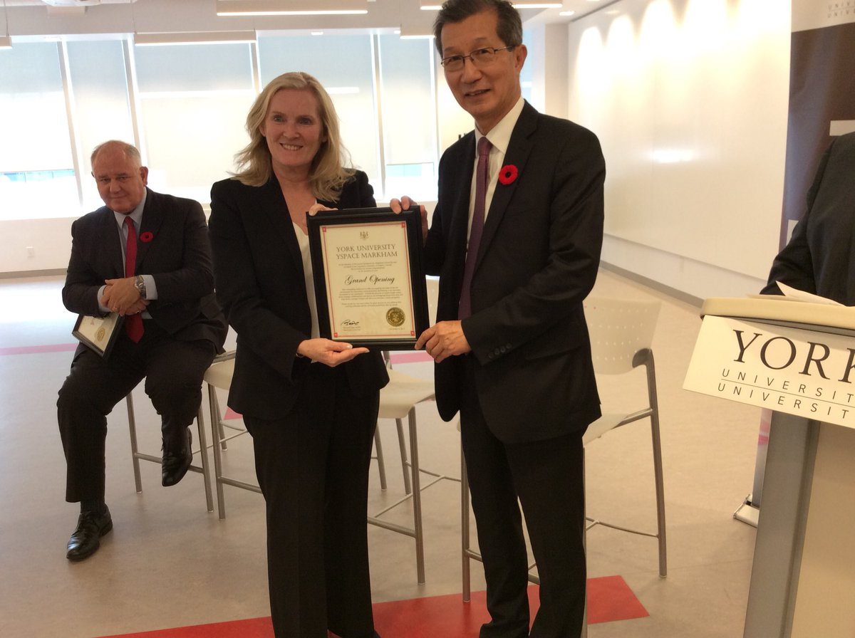 YorkUnews's tweet photo. .@Michael_KC_Chan helps mark the official opening of #Yspace with @InnovationYork in @cityofmarkham #startups https://t.co/X2jlg8vK4i