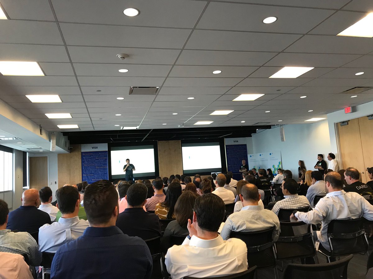 JennyRa2020's tweet photo. #everywhereinitiative startups pitching at Visa Miami #visadeveloper https://t.co/c3VwGjStA8
