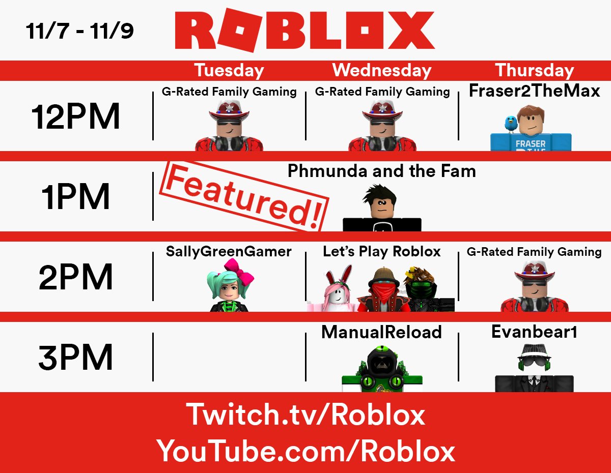Roblox A Twitter We Ve Got Great Roblox Guest Streams From Phmundacheese And Many More All This Week Watch Them On Our Youtube And Twitch Channels Https T Co Cohanoyimq - roblox guest family