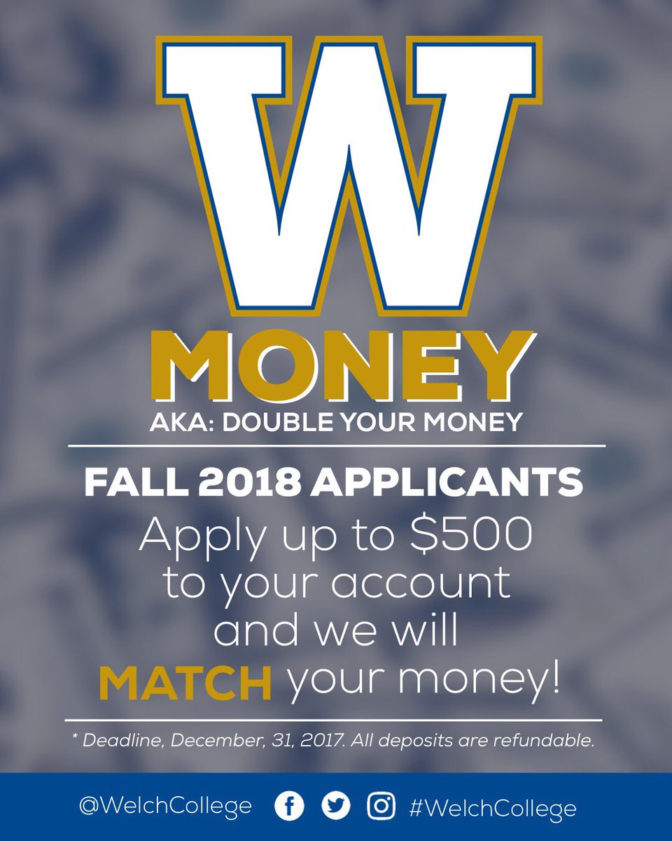 WelchAdmissions's tweet photo. It's a great time to be a Welch College Applicant! https://t.co/HtBeERf6Gv