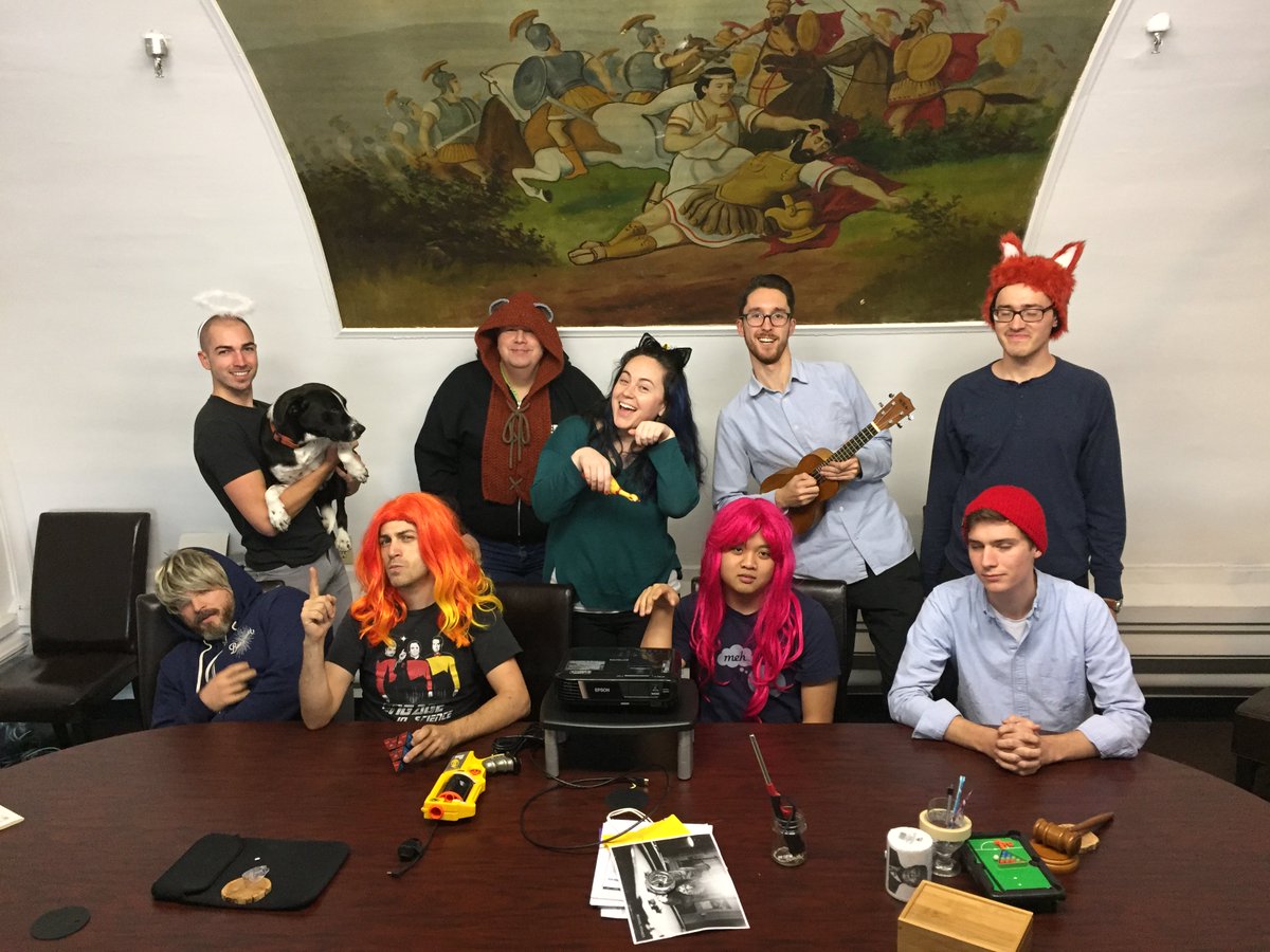 ExagoSupport's tweet photo. Belated #Halloween fun from @ExagoInc! A cat, a fox, two wigs, and an Ewok in a pear tree. #ExagoBI #TeamWorkMakesTheDreamWork https://t.co/GthkAuielp