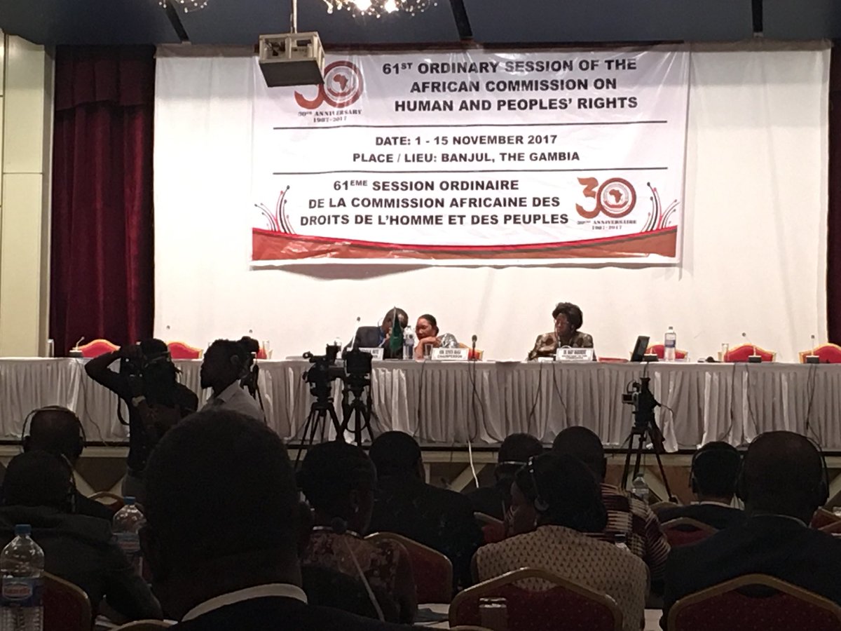 tsunga_arnold's tweet photo. #IndepdendenceJudgesLawyers: ICJ calls for special mechanism on the Independence of Judges and Lawyers in Africa 6 Nov 2017 #ACHPRat30 https://t.co/EWVWhffxJR