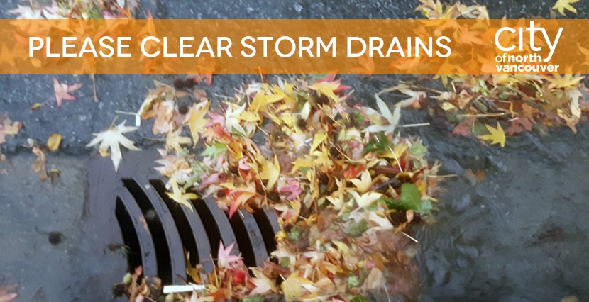 It's time to clean those storm drains again. There's more rain in the forecast. #NorthVan https://t.co/I1a3QwOnps