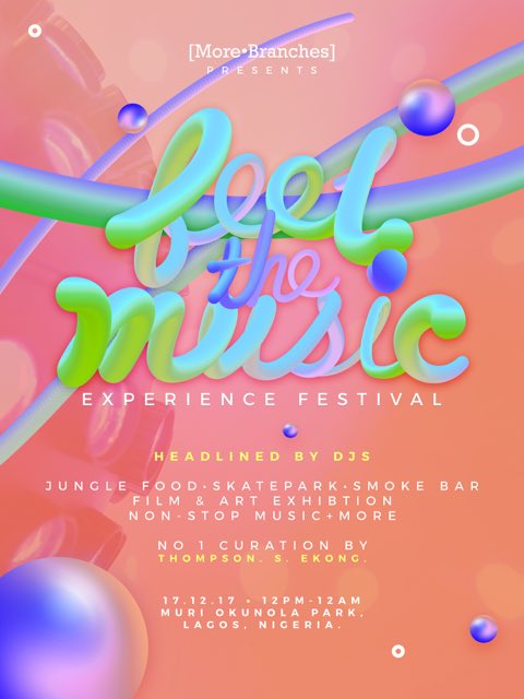 MoreBranches's tweet photo. FEEL
THE 
MUSIC 
FESTIVAL 

17/DEC/2017
@FTMFestival #FTMFest https://t.co/Tc7G07xYzN