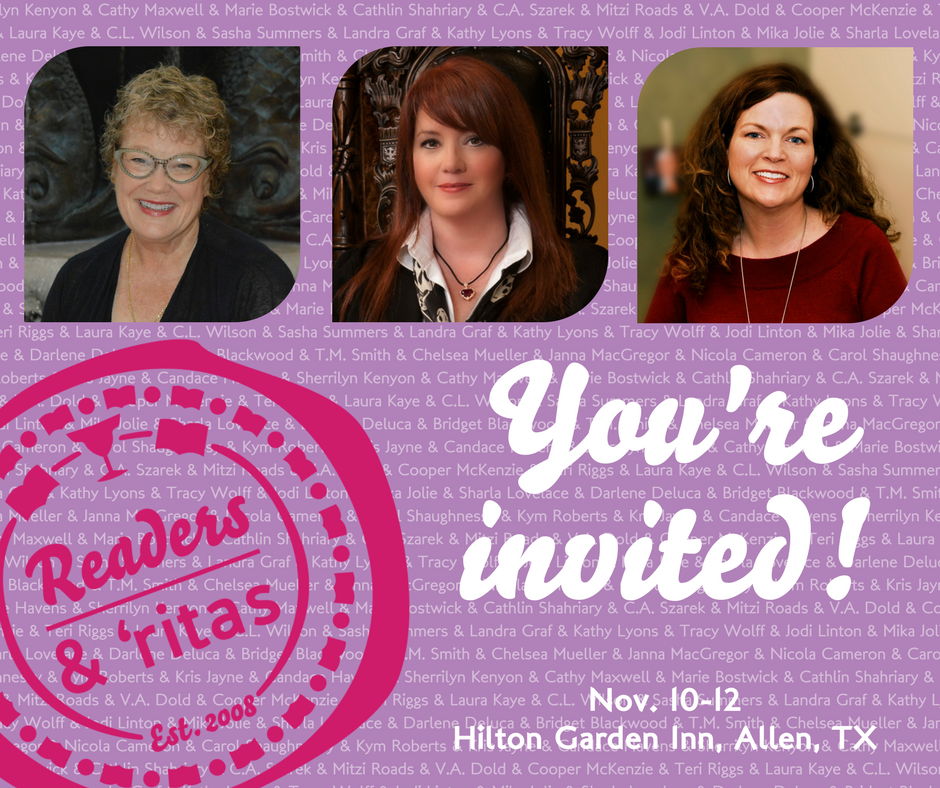 pcsalcedo's tweet photo. Hey #Dallas, meet @maxwellcathy, @kenyonsherrilyn, @mariebostwick and more this weekend at Readers &amp; 'ritas! #ffrnr https://t.co/qYz2jKMB6y https://t.co/pyoVgP6lel