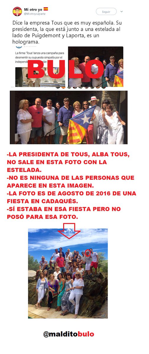 Es una foto de Cadaqués en agosto de 2016 y no sale Alba Tous.

Sí sale en otra foto de grupo de ese día.