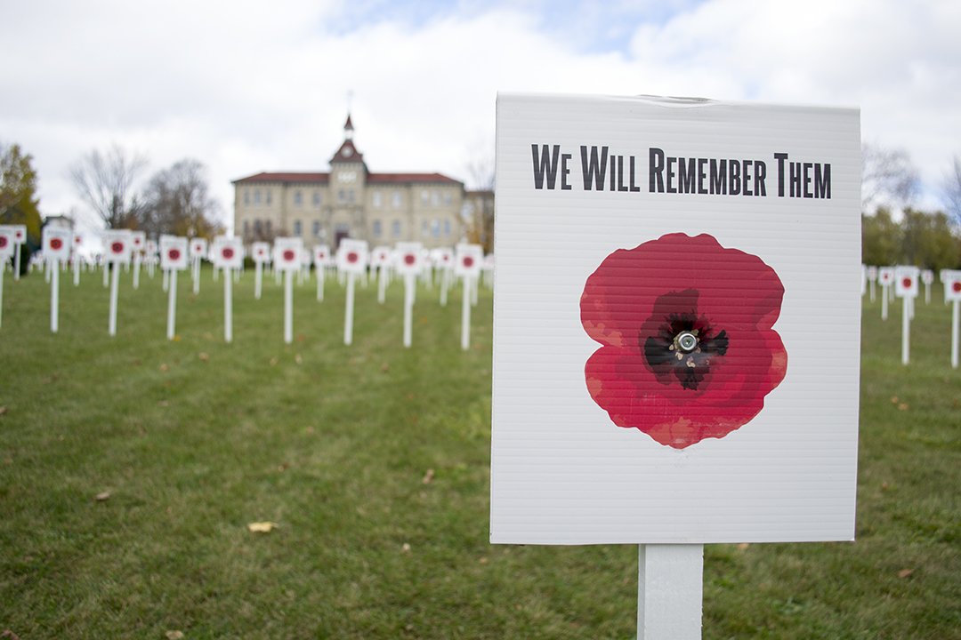 WellyAdvertiser's tweet photo. Wellington County and 10 area Legion branches held a Remembrance Ceremony this morning at the Wellington County Museum and Archives. https://t.co/tM4naviSfV