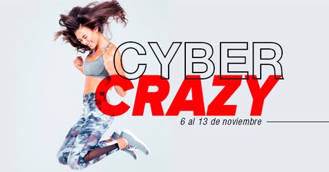 Espectacular Cyber Crazy de Gimnasios Energy. Aprovecha 6 meses con 50% de descuento. Solo en energy.cl