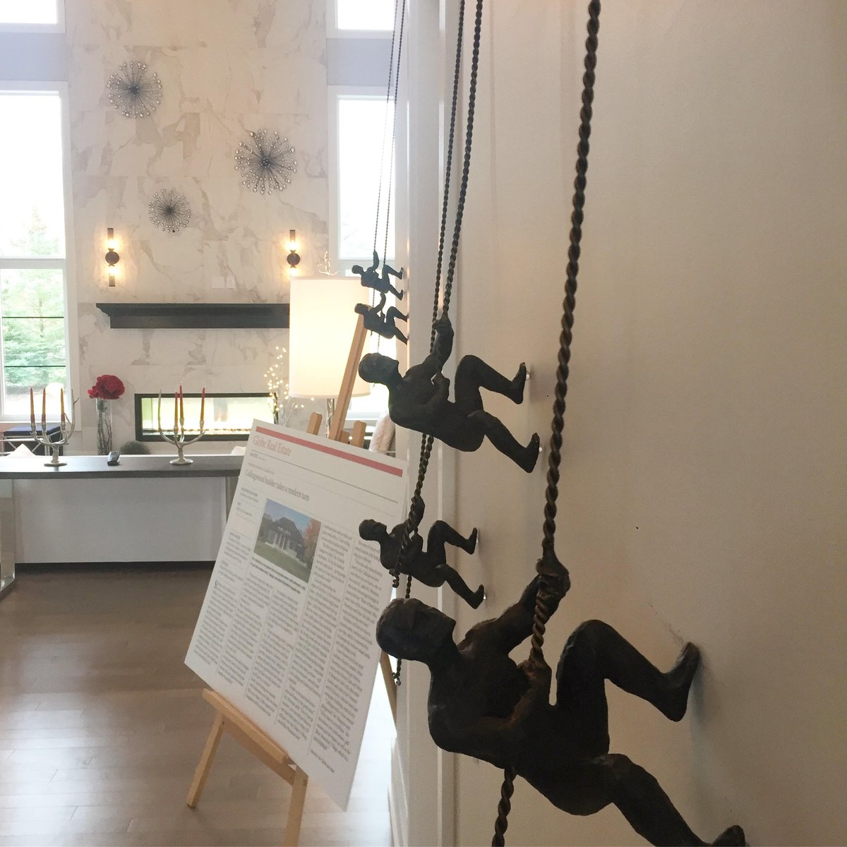 Getting inspired by unique décor. How hard are you working to get to the top?