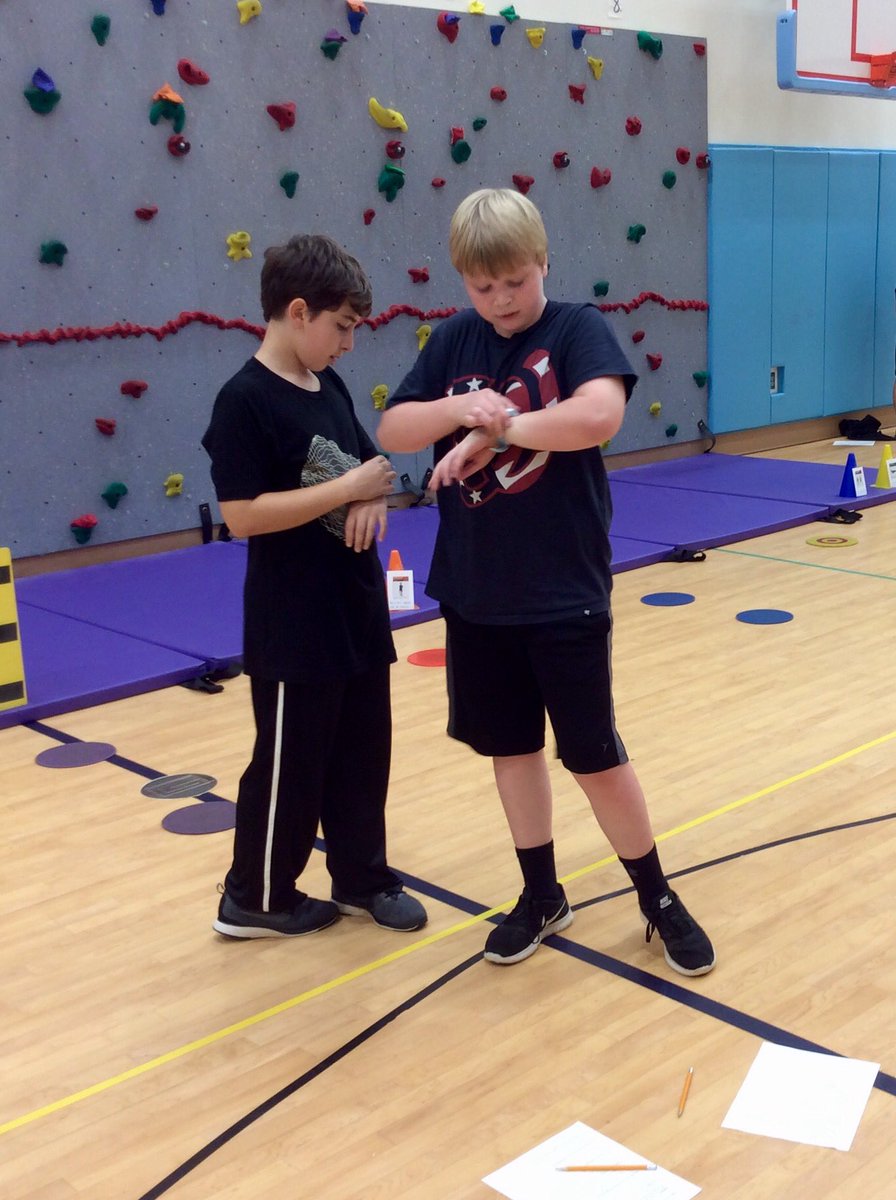 APSCardinalElem's tweet photo. McK students use pedometers &amp; heart rate monitors to track their workouts. Today's lessons included estimating &amp; recording fitness data. https://t.co/yjcjugYMXo