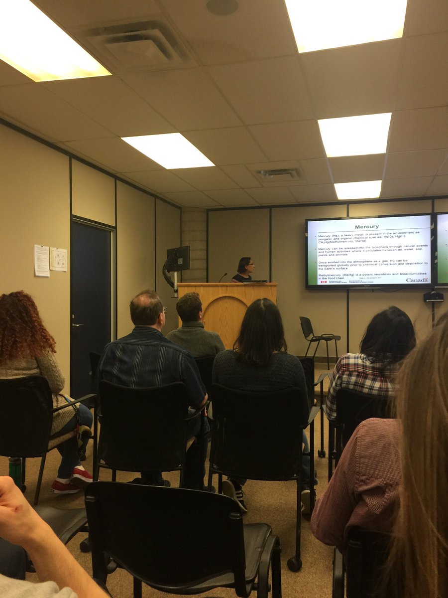 JanekirkHg's tweet photo. Canada Centre for Inland Waters seminar series: visitors from Dorval talk about ecosystem scale mercury modelling https://t.co/DETKWLVK3L