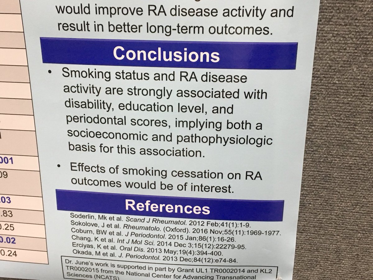 WShergy's tweet photo. More reasons not to smoke with RA#acr2017 @rheumnow#2370 https://t.co/VZNWGFUsC7