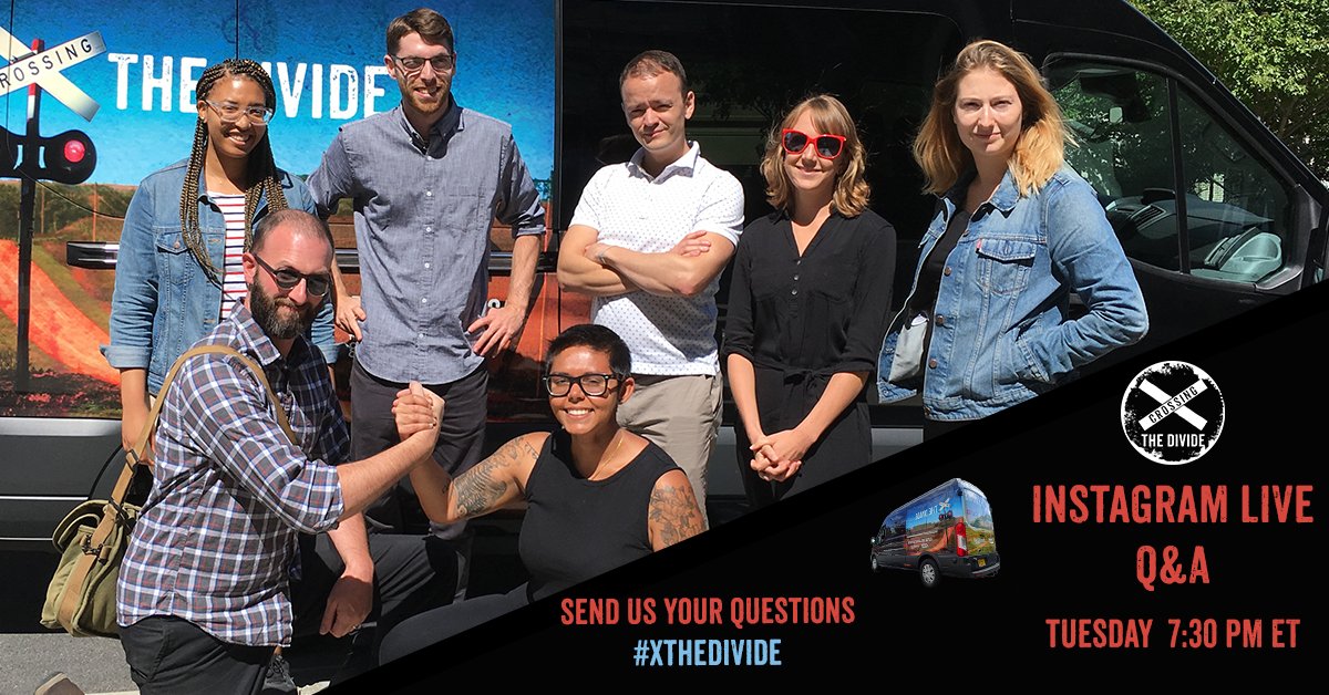 XTheDivide's tweet photo. Tomorrow @ 7:30 PM ET: Go behind the scenes w/ us on Instagram Live. Send your questions about the reporting, our trip &amp; more to #xthedivide https://t.co/GVdJ4eZBeG