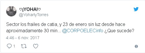 UltimoMomentoVE's tweet photo. #ÚltimoMomento #EnImágenes #6Non
Usuarios #Twitter reportan a #Catia #LaPastora y #23DeEnero sin luz desde las 3AM de esta madrugada https://t.co/3kJYUGXFN0