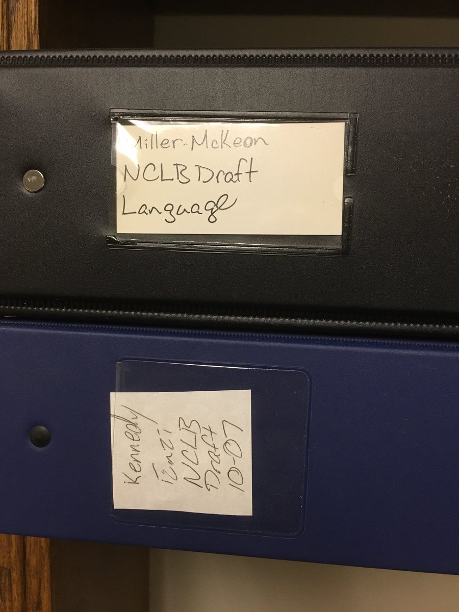 DellaBCronin's tweet photo. Cleaning out some paper. Kinda don’t want to trash these. #essa #fixnclb #10yearsago https://t.co/iLs9KjIZMS