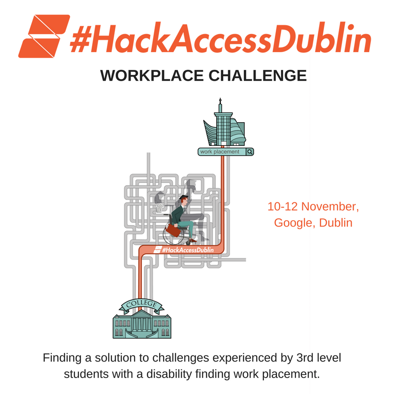 DavidPollardIRL's tweet image. #HackAccessDub 3rd Level students w. a disability find it more difficult to find work placements. Can you help us bridge the gap? Nov 10-12