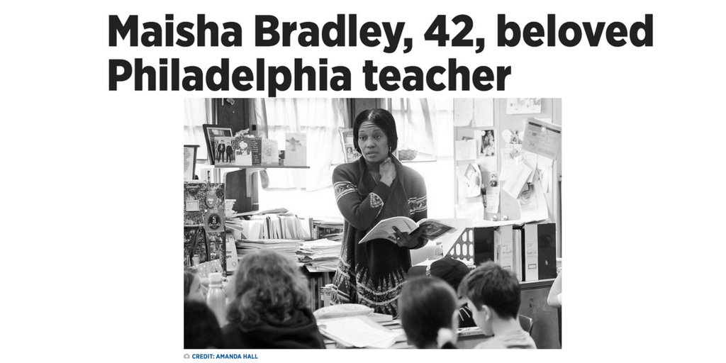 Our hearts continue to be w/the Meredith School. Mrs. Bradley was a phenomenal teacher &amp; will be sorely missed ❤️
philly.com/philly/obituar…