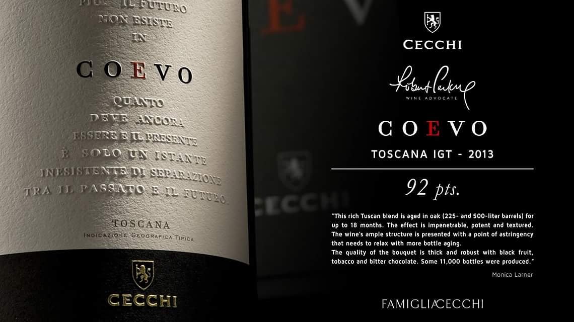 92 punti Wine Advocate Robert Parker per COEVO 2013!  #famigliacecchi #cecchi #coevo #wineadvocate